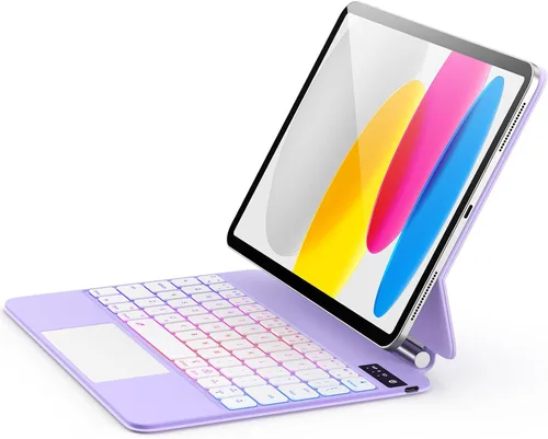 Vista 12 de AHYWTAN Funda para iPad 11/10ª generación con teclado, funda de teclado Bluetooth desmontable para iPad A16 2025 de 11 pulgadas/10ª generación 2022