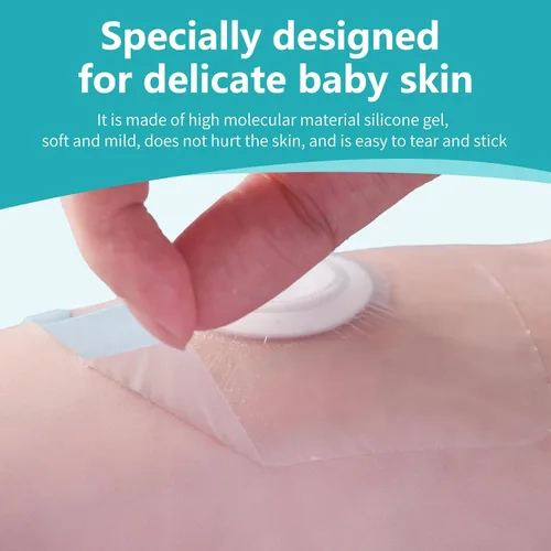 Vista 3 de Parches para el ombligo del bebé (5 piezas), moldeador de ombligo con almohadillas de algodón impermeables, imprescindibles para bebés, envoltura