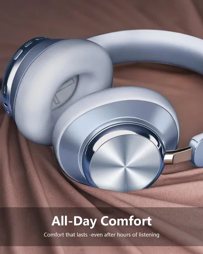 Vista 3 de Wentronic Y03 Bluetooth Headphones Wireless Active Noise Cancelling Over Ear Headphones 48 Hours Playtime High Sound Quality 6 EQ Music Mode