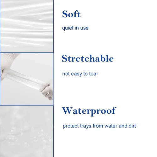 Vista 3 de JMU 500 fundas para bandejas dentales, 10.5 x 14 pulgadas, fundas de plástico desechables para bandejas de tamaño B Ritter