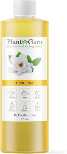 Gardenia Aceite aromático de 8 onzas líquidas. Aceite perfumado para hacer jabón, velas, bombas de baño, mantequillas corporales. Se utiliza en