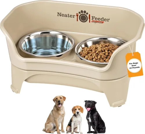 Vista 34 de Neater Feeder Express - Cuencos para perros a prueba de desorden, elevados para razas pequeñas de menos de 15 libras, fabricados en EE. UU., Soporte