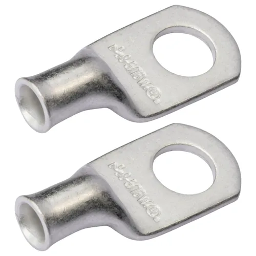 Vista 49 de SELTERM 5 piezas terminales de cable de cobre estañado 1/0 AWG perno de 1/2", extremos de cable de batería, terminales de anillo, conectores