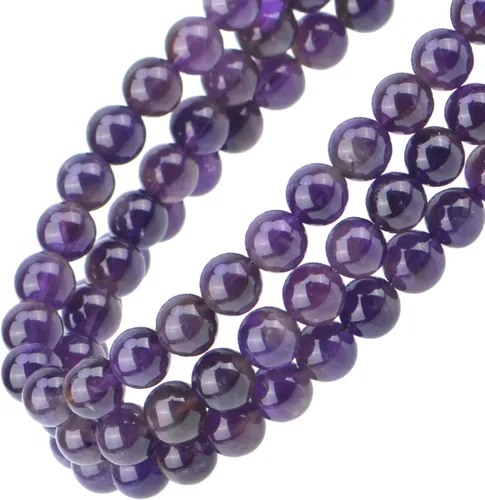 Vista 5 de 100 piezas de cuentas de cristal natural con piedras preciosas redondas sueltas de curación de energía con cordón elástico de cristal para hacer