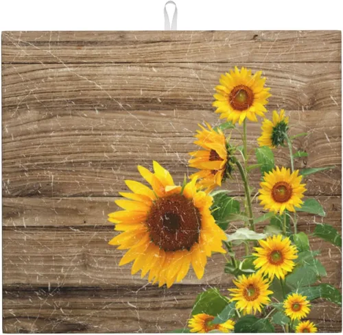 Vista 28 de Pan de comida con cuchara y tenedor tazas de granos de café, alfombrillas de secado de platos con temática de vinatge para encimera de cocina