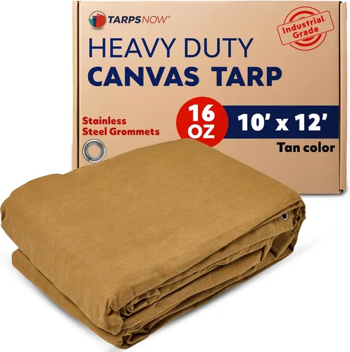 Vista 17 de Tarps Now - Lona de lona resistente de 5 x 7 pies, resistente al agua de 36 milésimas de pulgada de grosor con ojales de acero inoxidable, lona