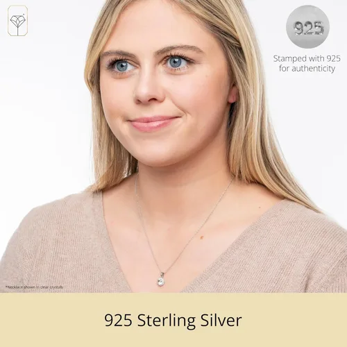 Vista 2 de MAX + STONE Sterling Silver Crystal Halo Pendant Necklace, 18