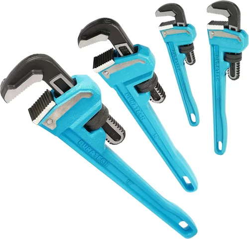 Vista 9 de DURATECH Llave de tubo de 10 pulgadas con compensación, llave de tubo de extremo de servicio pesado, mango de hierro fundido, llave de fontanería