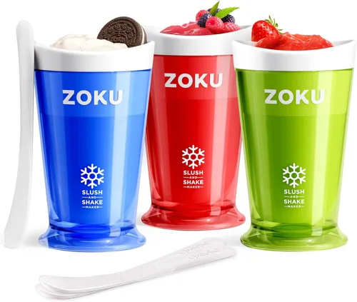 Vista 16 de Fábrica de batidos Zoku Slush y Shake Maker, color naranja, Casual, talla única , Azul