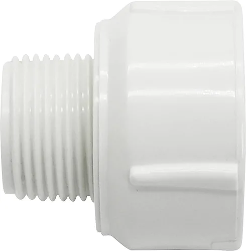 Vista 7 de Reductor de manguera de jardín de PVC Acoplamiento de buje hembra 1/2 "macho a 3/4" hembra adaptador de rosca conector a accesorios de tubería blanco