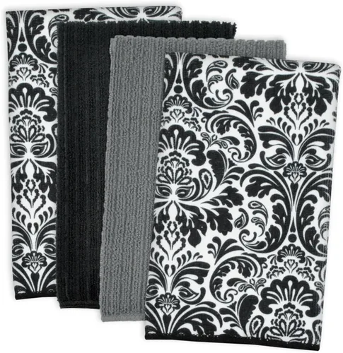 Vista 11 de DII Cleaning Collection - Juego de microfibra multiusos, damasco negro, juego de paños de cocina