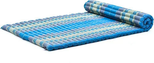 Vista 40 de Leewadee - Colchón de suelo plegable - Futón japonés enrollable -Alfombra de tatami triple pliegue - Cama de piso para invitados - Colchón