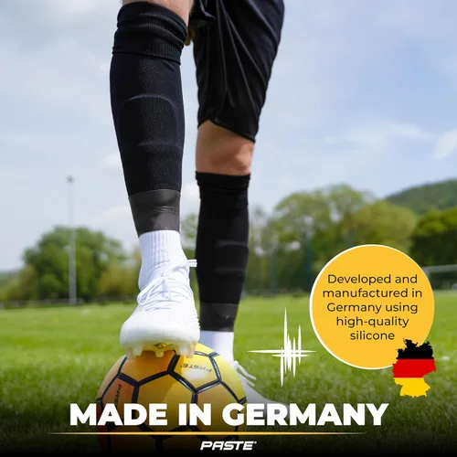 Vista 6 de PASTE ® Correas para Espinilleras de Fútbol de Silicona para Hombres, Mujeres y Jóvenes