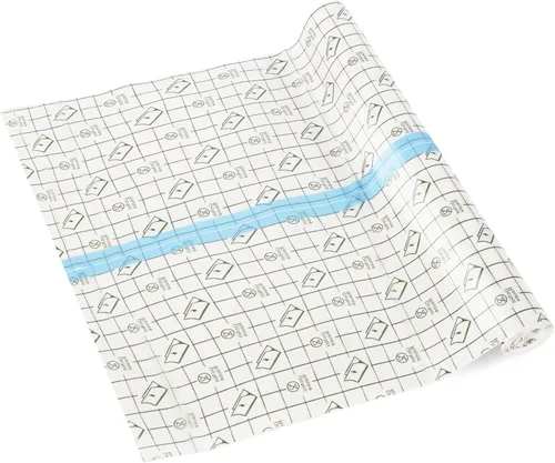 Vista 17 de 2 vendas adhesivas elásticas transparentes, de 4 pulgadas x 10.94 yardas, vendajes de película transparente impermeables, vendajes adhesivos