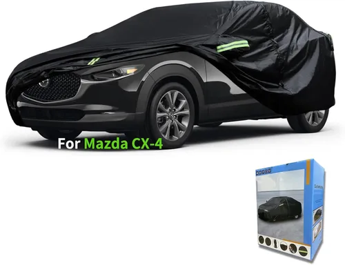 Vista 22 de Funda para automóvil Mazda, impermeable para todo tipo de clima, protección UV, resistente al viento, para todo tipo de clima, protección UV