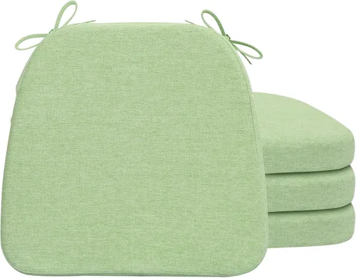 Vista 38 de AAAAAcessories - Cojines para silla en forma de D, 2" de espesor, almohadillas para sillas de comedor con lazos y removibles, cubierta lavable a