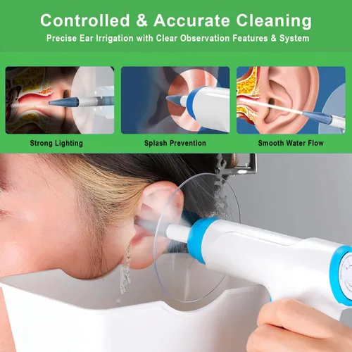 Vista 5 de Ear Wax Removal Kit (4 Speed Modes), Effective Ear Cleaner - Includes Basin, Towel & 10 Tips.