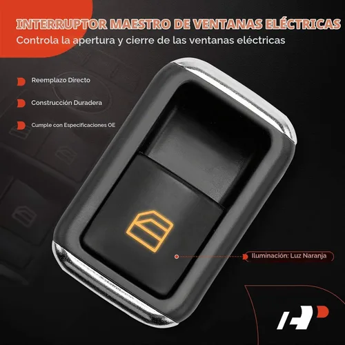 Vista 3 de A-Premium Interruptor de elevalunas eléctrico delantero derecho o trasero
