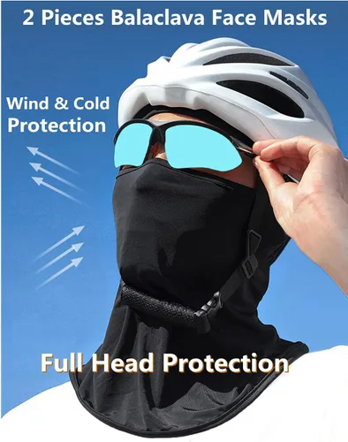 Vista 2 de Pasamontañas de esquí, máscara de cabeza completa, resistente al viento, protección UV, para deportes al aire libre, bufanda de esquí, gorra