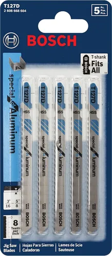 Vista 3 de Bosch T127D 5 pc. 4 pulg. 8 TPI Special para hojas de sierra caladora de aluminio con vástago en T