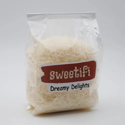 Sweetifi Pastelería Kataifi sin gluten, masa filo triturada seca y picada para postres de Oriente Medio, Kunafa y rollos, hecha para creaciones