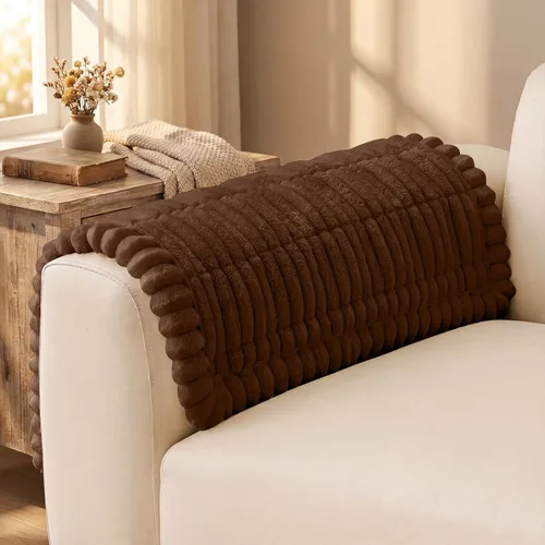 decorUhome Funda de sofá mullida para mascotas, funda de sofá antideslizante para brazo de sofá, protector de sofá suave y grueso, fundas de sofá