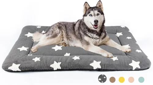 Vista 15 de Mora Pets - Cama para gatos de interior lavable, almohadilla antideslizante para jaula de perros, linda cama para perros con estrellas para perros
