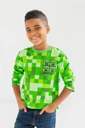 Vista 3 de Minecraft Paquete de 2 camisetas gráficas de manga larga para niños de Mobs