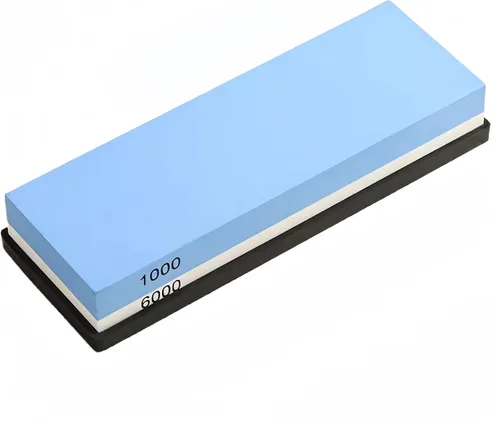 Piedra de afilar de grano 1000/6000, afilador de cuchillos portátil Bellairis con base de goma antideslizante para cocina, exterior, afilador de