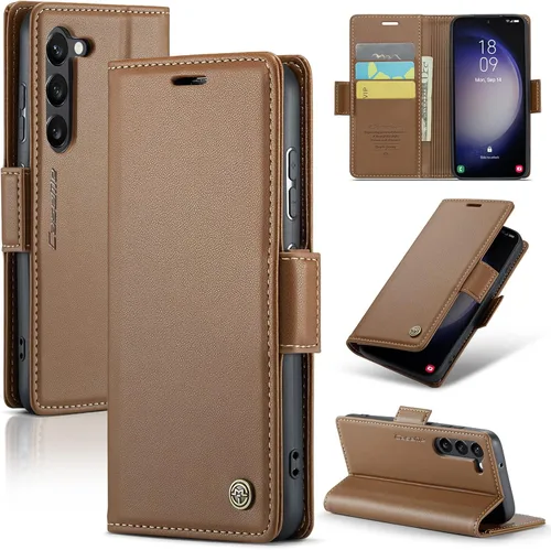 Vista 10 de SINIANL Funda tipo cartera para Samsung Galaxy S23 con bloqueo RFID, funda para Samsung S23 para mujeres y hombres con tarjetero con cierre