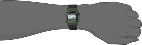 Vista 3 de Casio Serie F91W Reloj digital Resistente al agua Luz LED Cronómetro 1100 SEC Mantenimiento de tiempo regular (HR, Min, SEC, PM, Fecha, Día)