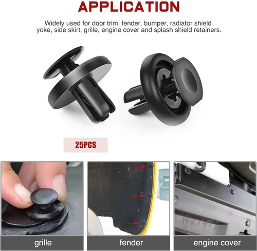 Vista 8 de Nilight - 101 clips de retención para parachoques y protector de salpicaduras, insertos metálicos para Acura, Honda 91503-SZ3-003 91503-SZ5-003