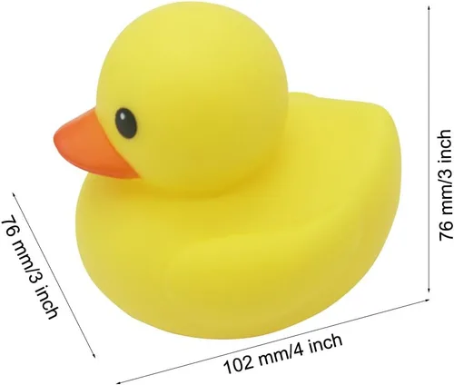 Vista 4 de MyLifeUNIT Patos de baño de goma amarillos de 4 pulgadas para niños