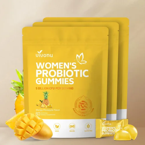 Vista 10 de Mezcla de probióticos, prebióticos y probióticos Lactobacillus para mujer, 60 mil millones de UFC, 18 cepas, ayuda a la salud de las mujeres