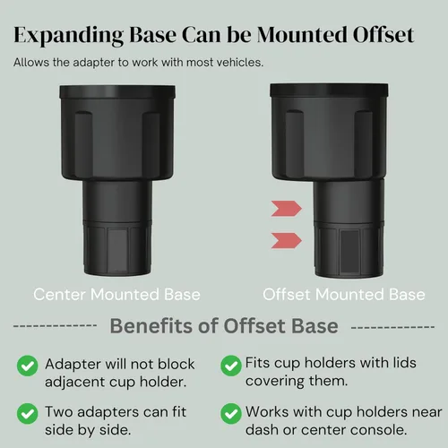 Vista 5 de Swigzy Expansor de portavasos para auto extra ancho - Hecho para Yeti Rambler de 14oz y 46oz, taza Hydro Flask de 24oz, botellas RTIC de 36oz