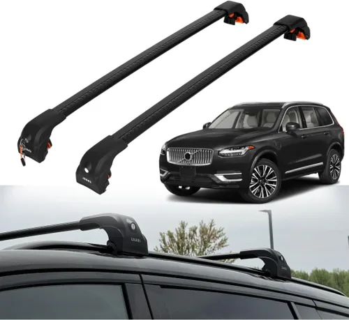 Vista 22 de ERKUL Barras transversales para techo de alta resistencia de 220 libras para Volvo XC40 2019-2026 Monturas metálicas sólidas Barras