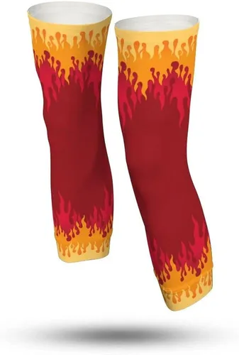 ZOLO GIFTS Leg Sleeves for Men and Women, Fire Pattern, Full Length Leg Warmers for Sport