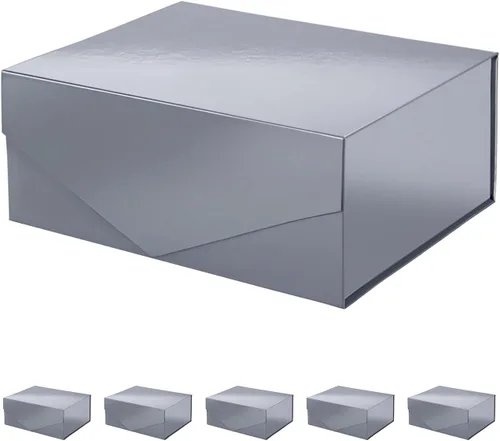 Vista 38 de PACKHOME Caja de regalo grande con tapa de 13.5 x 9 x 4.1 pulgadas, resistente caja de regalo plegable con cierre magnético