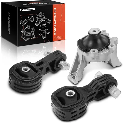 A-Premium Juego de 3 piezas de soporte de motor delantero y soporte de puntal de torsión compatible con Honda CR-V CRV 2007 2008 2009 2010 2011 L4