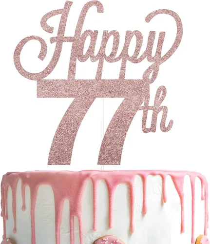 Vista 62 de LINGTEER - Decoración para pastel con texto "Happy Birthday 100", color negro