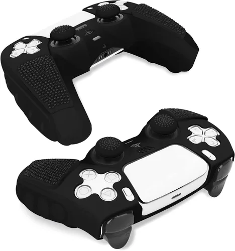 Vista 3 de SIKEMAY Anti-Slip PS5 Controller Skin, Soft Thicken Non-Slip Studded Silicone Gel Grip Protective Cover Case for PlayStation 5 Controller Grip, 2