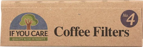 Vista 6 de If You Care Filtros de café compostables naturales sin blanquear en forma de cono # 4, 100 unidades (paquete de 1), sin cloro