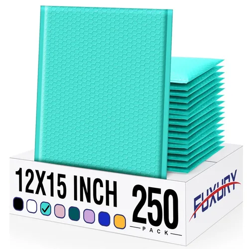 Vista 28 de Fuxury Paquete de 50 sobres de burbujas de 5 x 8.6 pulgadas, impermeables, color negro, tamaño utilizable, 5 x 7 pulgadas, sobres de burbujas