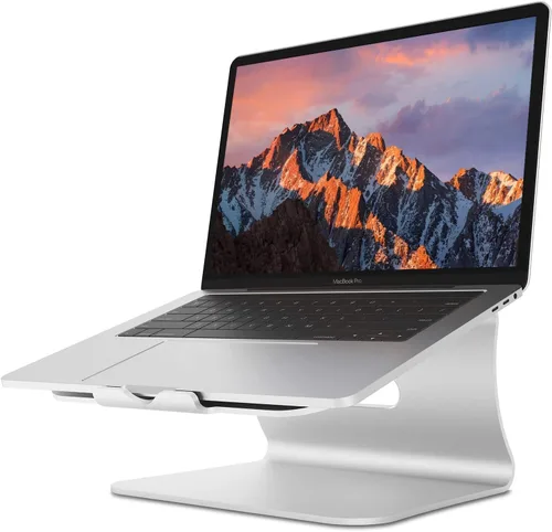 Vista 8 de Soporte para portátil de aluminio con ventilación térmica para MacBook Air/Pro, Dell, HP, Lenovo, Microsoft Surface, Samsung de 11 a 16 pulgadas