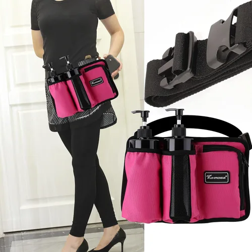 Vista 5 de Funda de aceite de masaje, bolsa de botella de masaje, funda para loción, masajista, masaje, funda de aceite, loción de masaje... (3kd9D-rojo rosa)