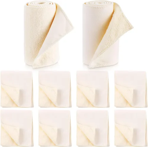 Vista 10 de 10 piezas de kit de paños para pulir zapatos con aplicadores para brillo, paños de limpieza para zapatos de cuero y botas, paños de microfibra