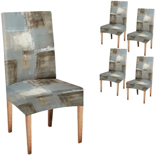 Vista 61 de CAPSCEOLL Juego de 4 fundas para sillas de comedor, color turquesa, turquesa, turquesa, turquesa, turquesa, verde azulado, fundas de asiento Parson