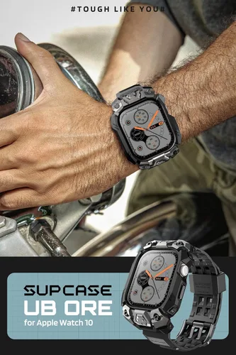 Vista 8 de SUPCASE Funda para Apple Watch 11/10 de 1.811 in con correa (Unicorn Beetle Ore), [protección de grado militar] resistente a los golpes y a