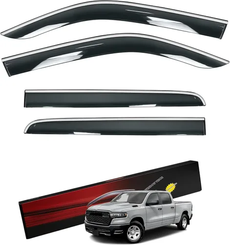 Vista 10 de Protectores de lluvia compatibles con Toyota 4Runner 2010-2023 2024, deflectores de ventana lateral, viseras de ventana, deflector de ventilación