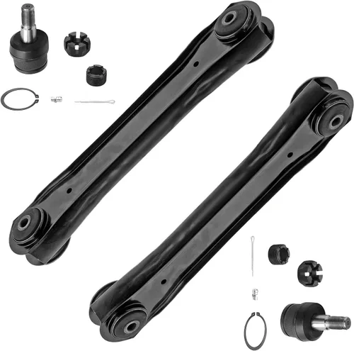 Vista 180 de Detroit Axle - Kit de brazos de control delanteros de 4 piezas para Nissan Cube 2009-2014, Nissan Versa 2007-2012 2 brazos de control inferiores